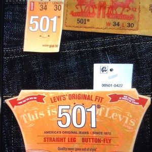 Men’s Levi 501 Button Fly 34x30